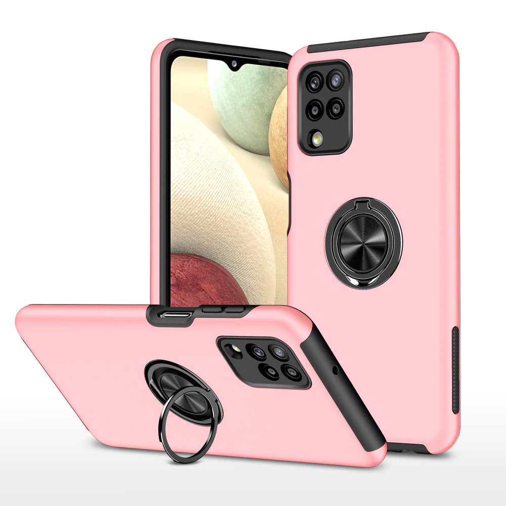 Samsung Galaxy A22 Kılıf Elit Yüzüklü Kapak - Pembe Samsung Galaxy A22 Kılıf Elit Yüzüklü Kapak - Pembe