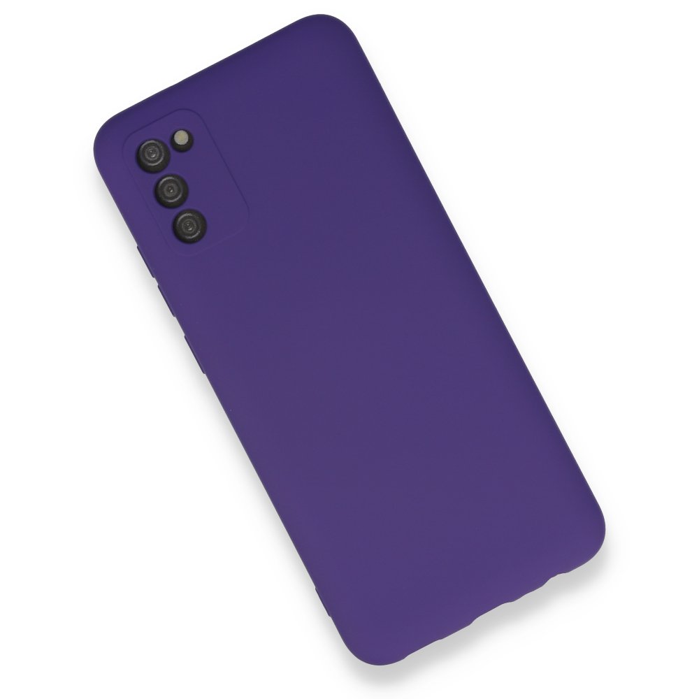  Samsung Galaxy A03S Kılıf Nano içi Kadife Silikon - Mor