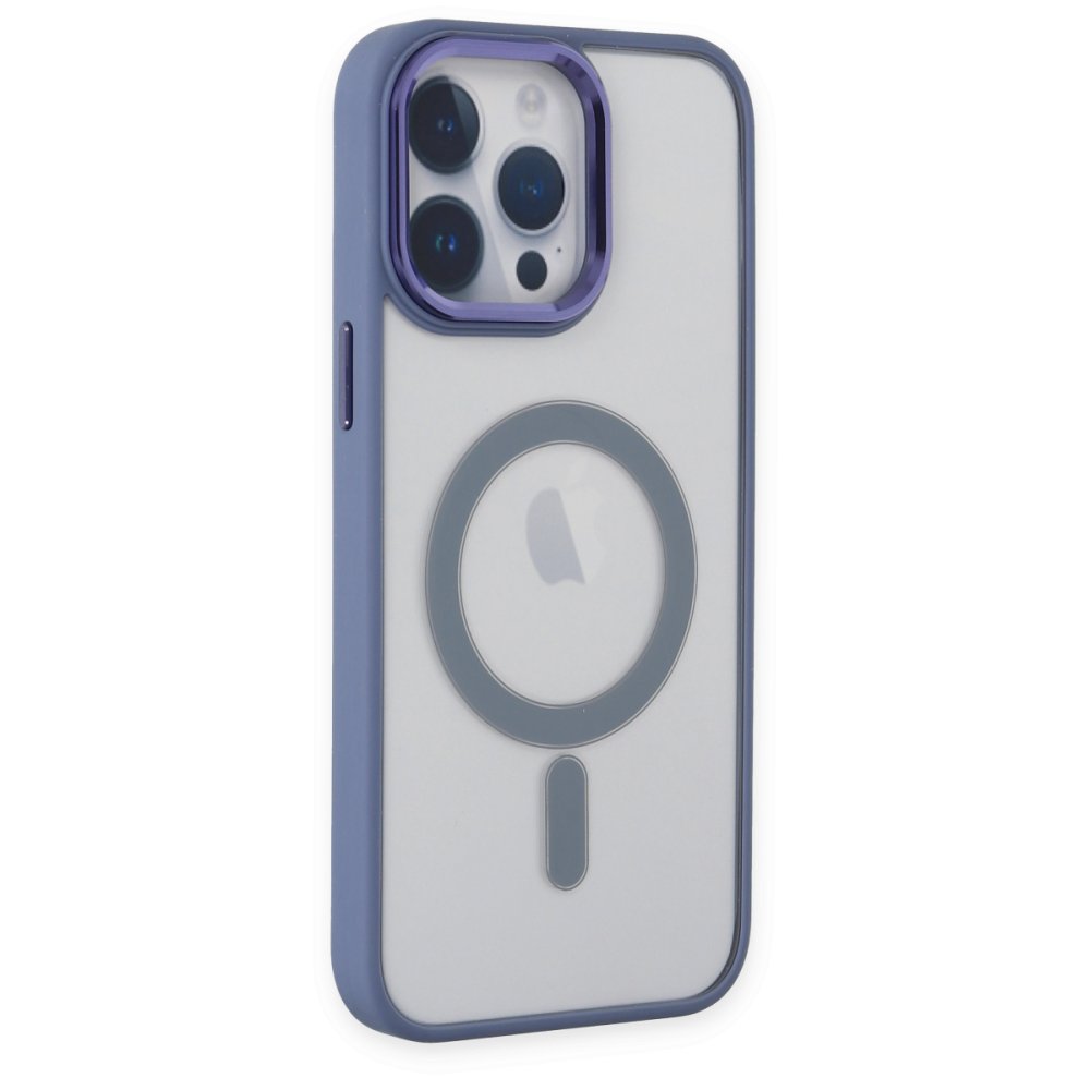  iPhone 14 Pro Max Kılıf Room Magneticsafe Silikon - Sierra Blue
