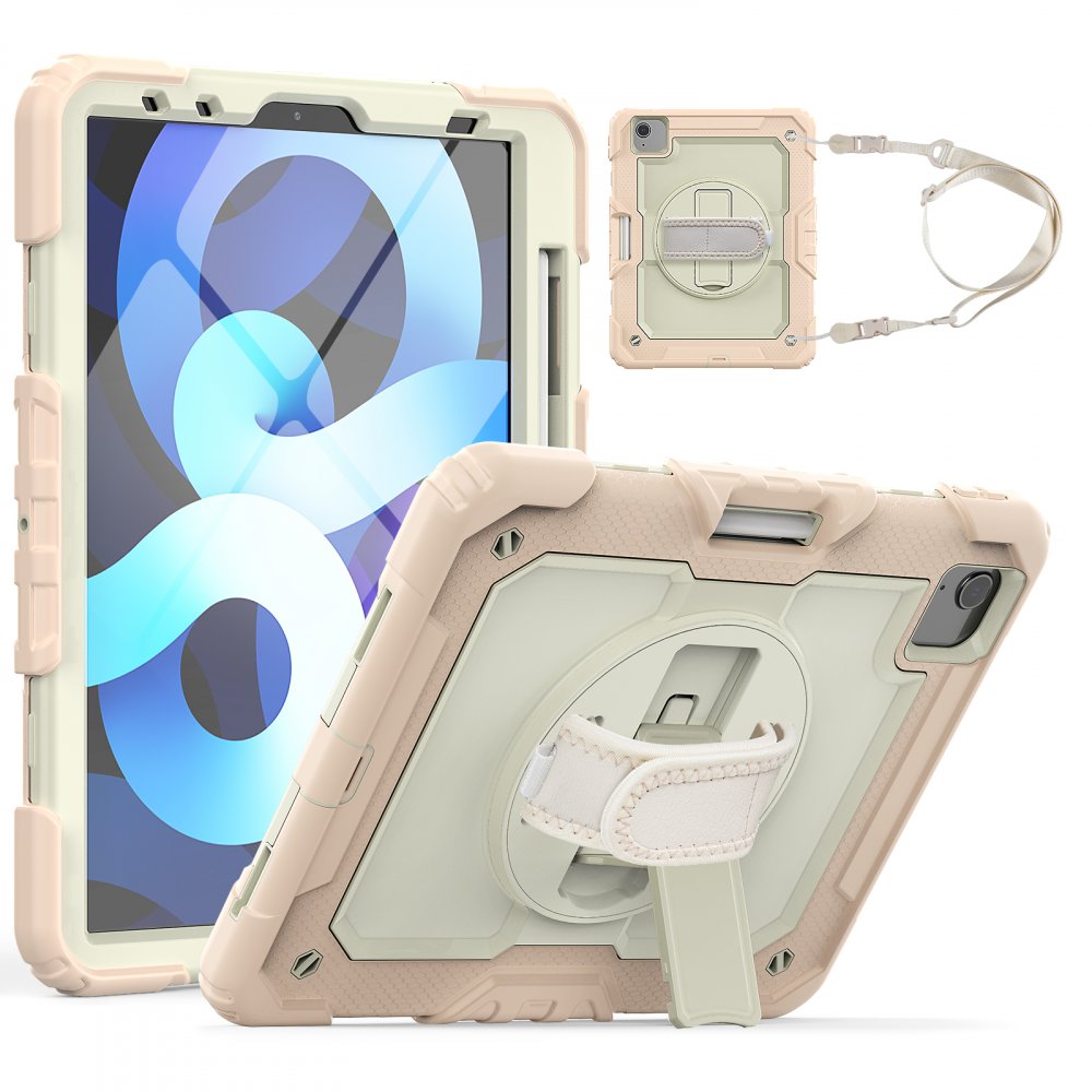  iPad Air 4 10.9 Kılıf Strap New Tablet Kapak - Pembe