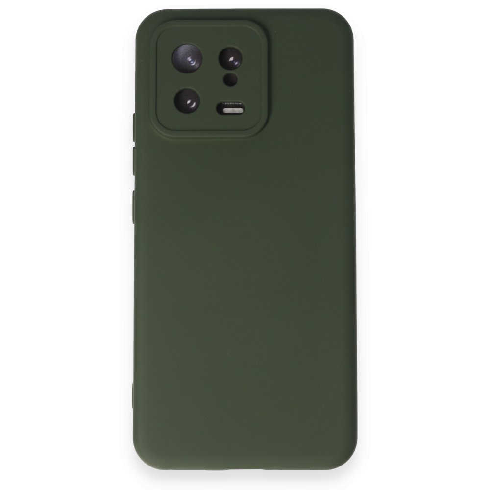 Xiaomi Mi 13 Kılıf Nano içi Kadife Silikon - Koyu Yeşil Xiaomi Mi 13 Kılıf Nano içi Kadife Silikon - Koyu Yeşil