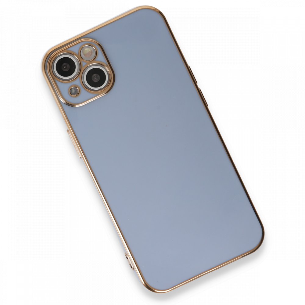  iPhone 13 Kılıf Volet Silikon - Mavi