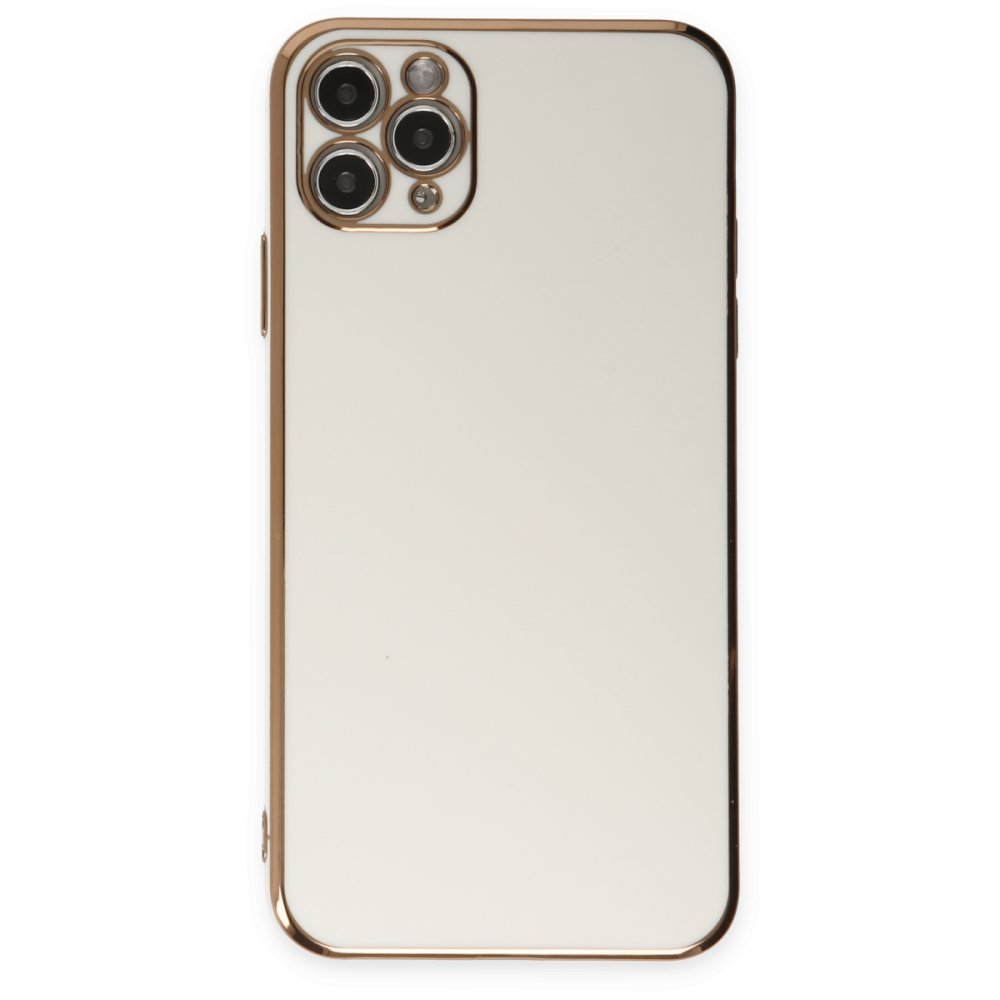  iPhone 11 Pro Max Kılıf Volet Silikon - Beyaz