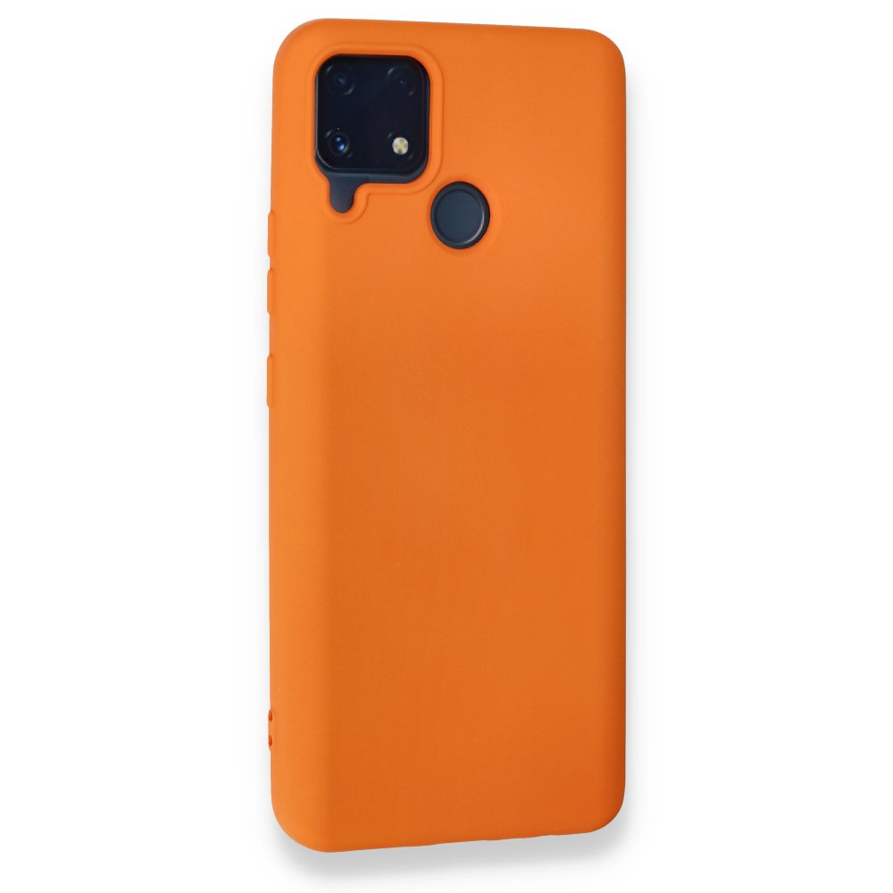 Realme C25s Kılıf Nano içi Kadife Silikon - Turuncu Realme C25s Kılıf Nano içi Kadife Silikon - Turuncu