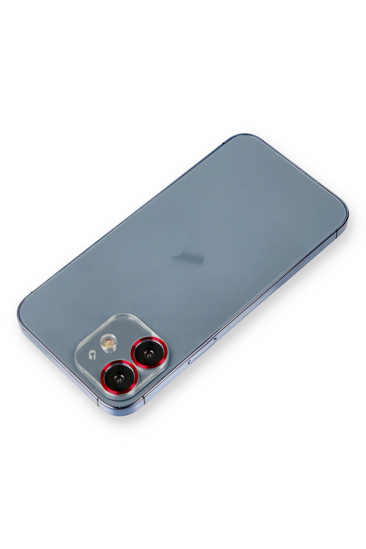  iPhone 12 Mini Metal Kamera Lens Koruma Cam - Kırmızı