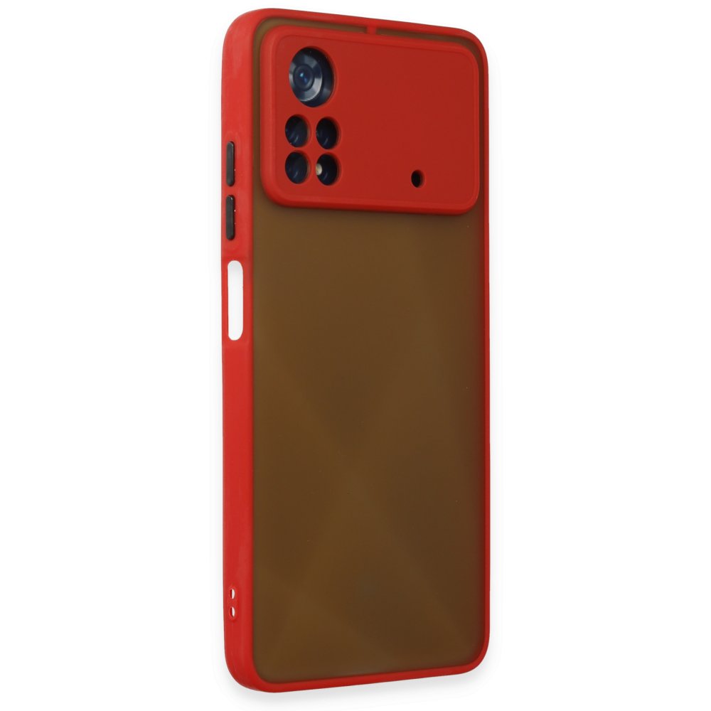  Xiaomi Poco X4 Pro 5G Kılıf Montreal Silikon Kapak - Kırmızı