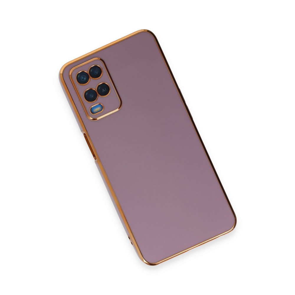 Oppo A54 4G Kılıf Volet Silikon - Mor Oppo A54 4G Kılıf Volet Silikon - Mor