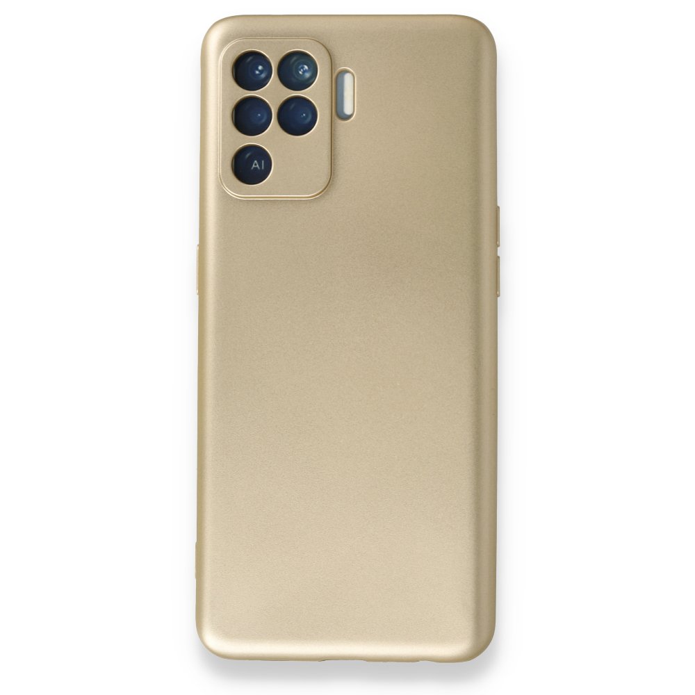  Oppo Reno 5 Lite Kılıf First Silikon - Gold
