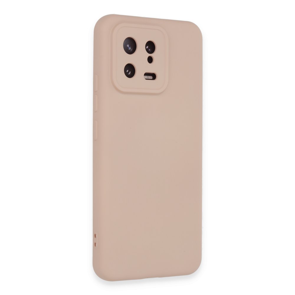 Xiaomi Mi 13 Kılıf Nano içi Kadife Silikon - Pudra Xiaomi Mi 13 Kılıf Nano içi Kadife Silikon - Pudra