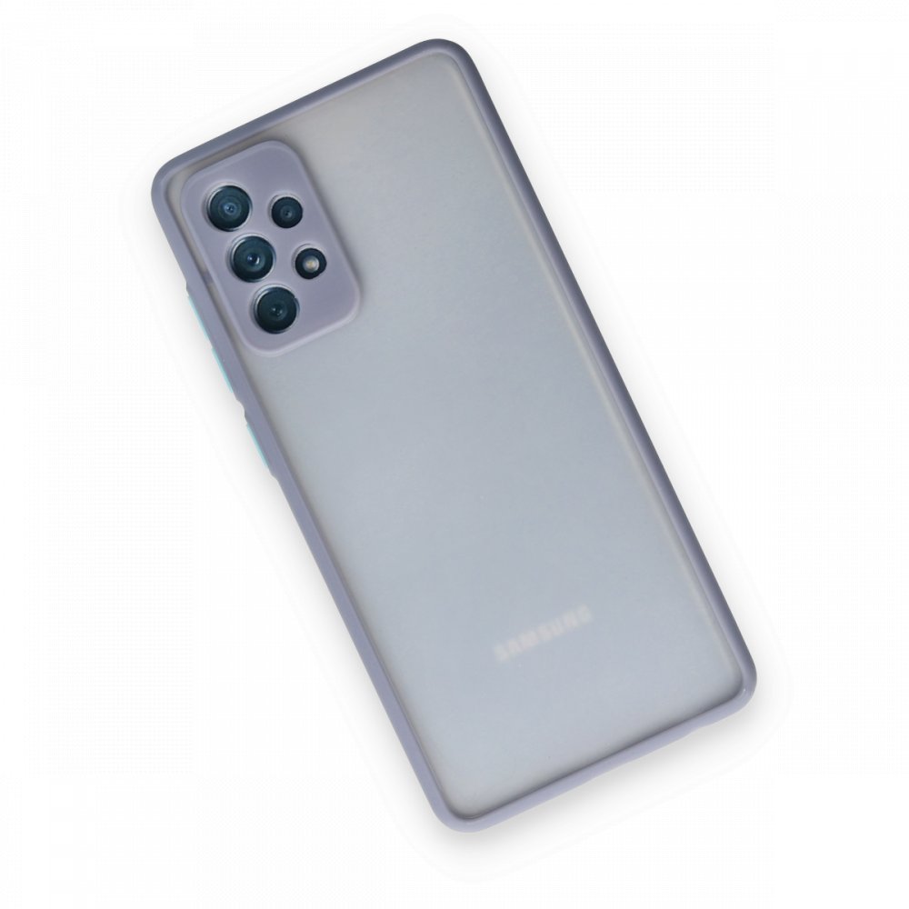  Samsung Galaxy A72 Kılıf Montreal Silikon Kapak - Gri