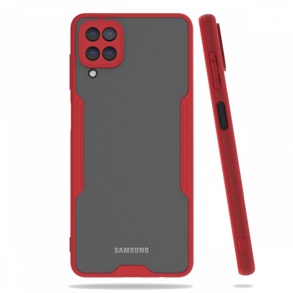  Samsung Galaxy M32 Kılıf Platin Silikon - Kırmızı