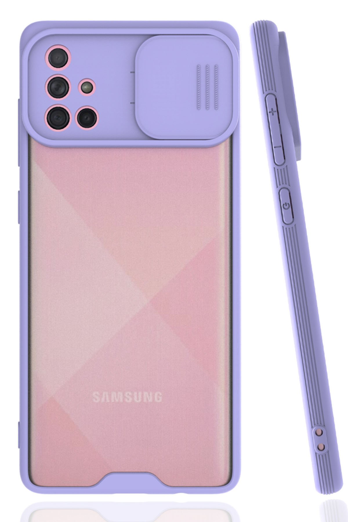 Samsung Galaxy A71 Kılıf Platin Kamera Koruma Silikon - Lila Samsung Galaxy A71 Kılıf Platin Kamera Koruma Silikon - Lila