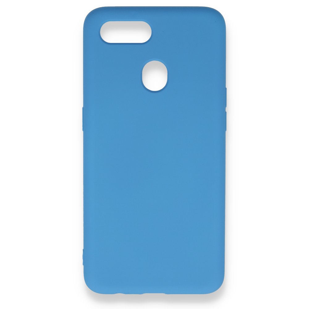  Oppo AX7 Kılıf Nano içi Kadife Silikon - Mavi