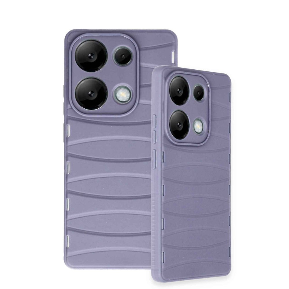  Xiaomi Poco M6 Pro 4G Kılıf Bibercas Silikon Kapak - Lila