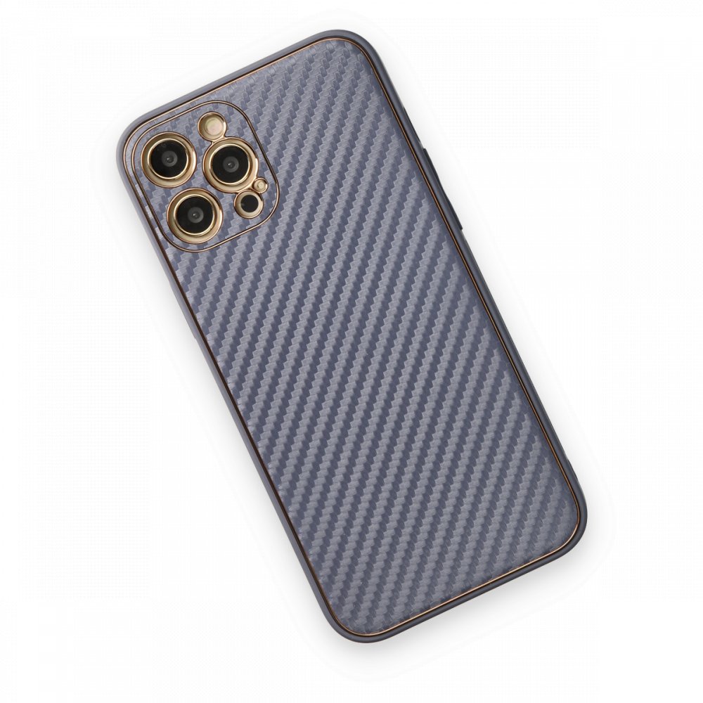  iPhone 12 Pro Max Kılıf Coco Karbon Silikon - Gri