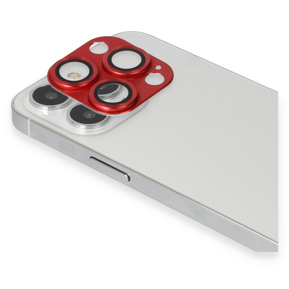  iPhone 13 Pro Pers Alüminyum Kamera Lens - Kırmızı
