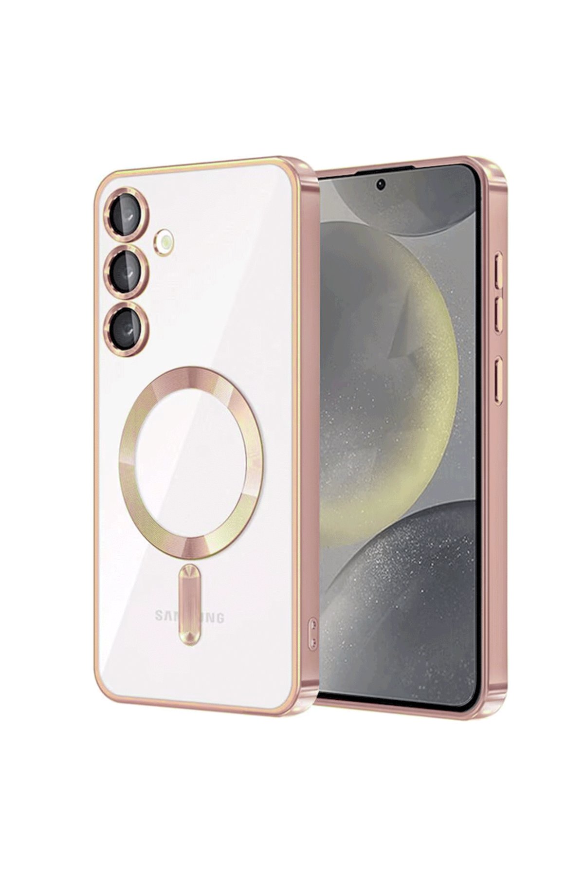  Samsung Galaxy S24 Kılıf Kross Magneticsafe Kapak - Rose