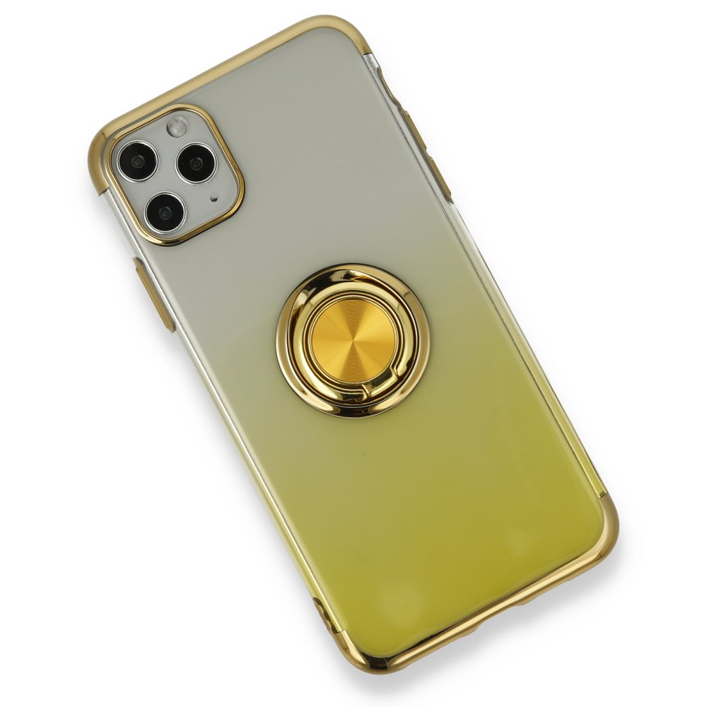  iPhone 11 Pro Max Kılıf Marvel Yüzüklü Silikon - Sarı