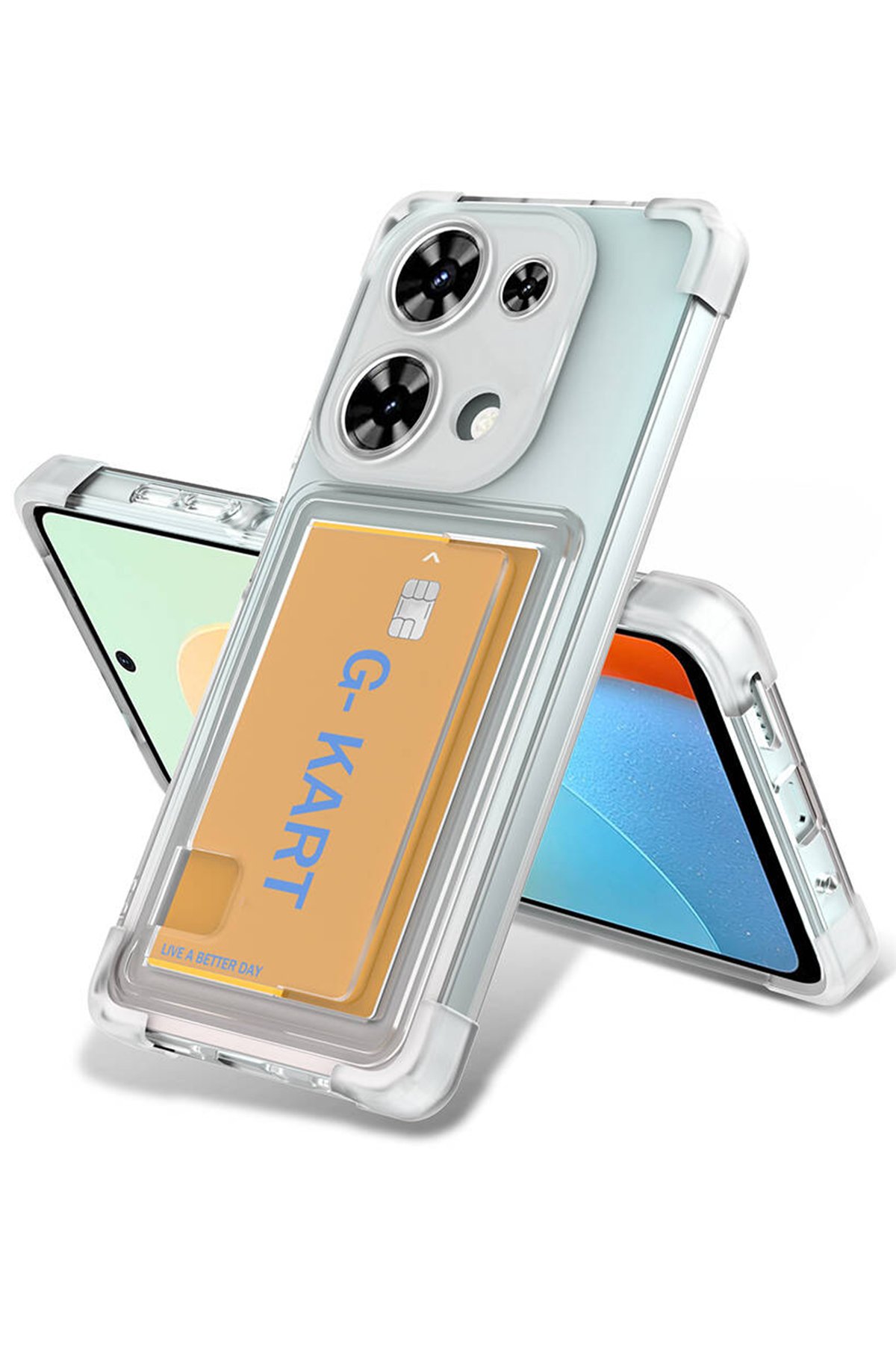 Xiaomi Poco M6 Pro 4G Kılıf Kart Şeffaf Silikon - Şeffaf Xiaomi Poco M6 Pro 4G Kılıf Kart Şeffaf Silikon - Şeffaf