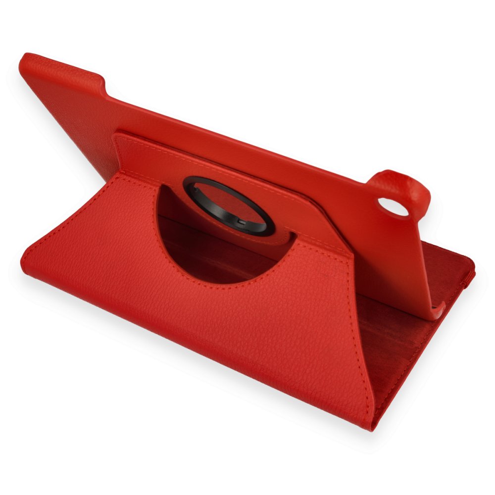 Huawei Honor Pad X8 10.1 Kılıf 360 Tablet Deri Kılıf - Kırmızı  Huawei Honor Pad X8 10.1 Kılıf 360 Tablet Deri Kılıf - Kırmızı