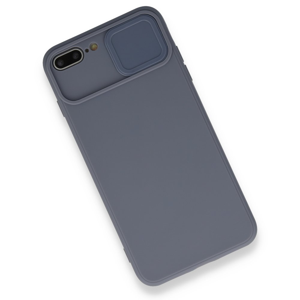 iPhone 8 Plus Kılıf Color Lens Silikon - Gri iPhone 8 Plus Kılıf Color Lens Silikon - Gri