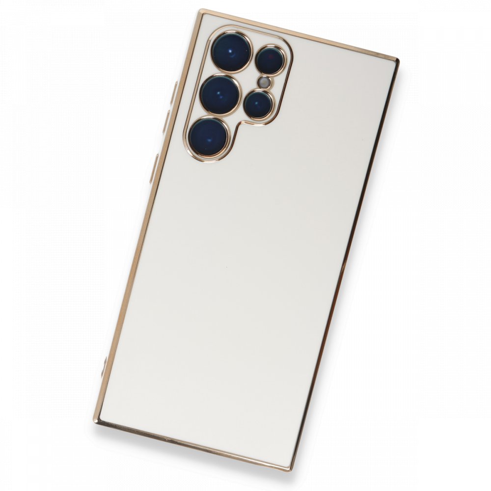  Samsung Galaxy S22 Ultra Kılıf Volet Silikon - Beyaz