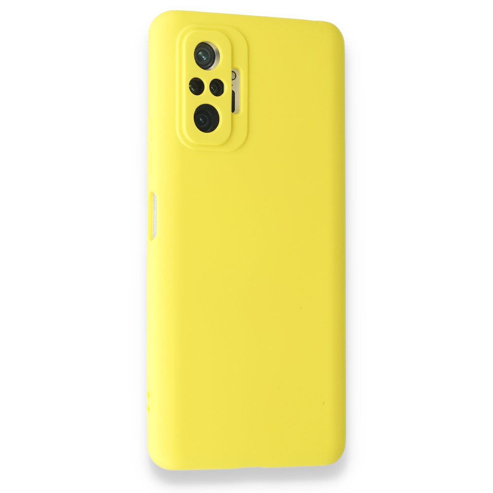 Redmi Note 10 Pro Kılıf Nano içi Kadife Silikon - Sarı