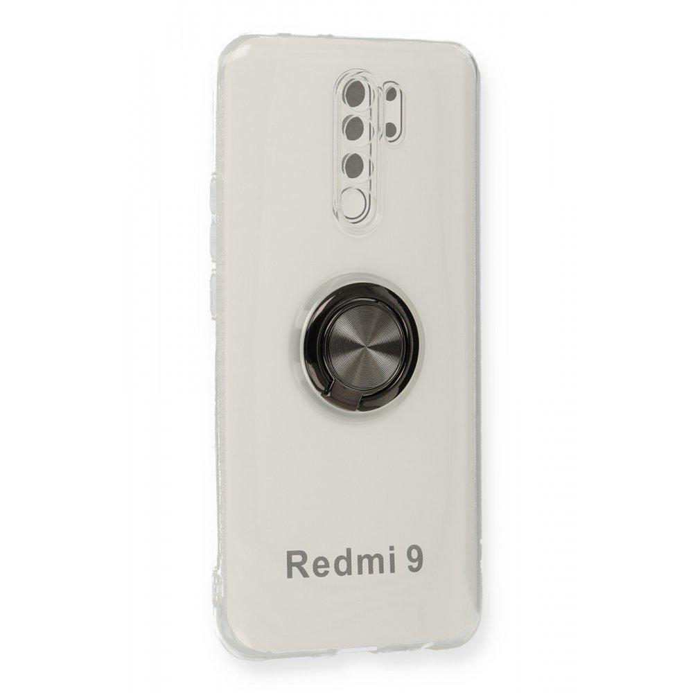 Redmi 9 Kılıf Gros Yüzüklü Silikon - Siyah Redmi 9 Kılıf Gros Yüzüklü Silikon - Siyah