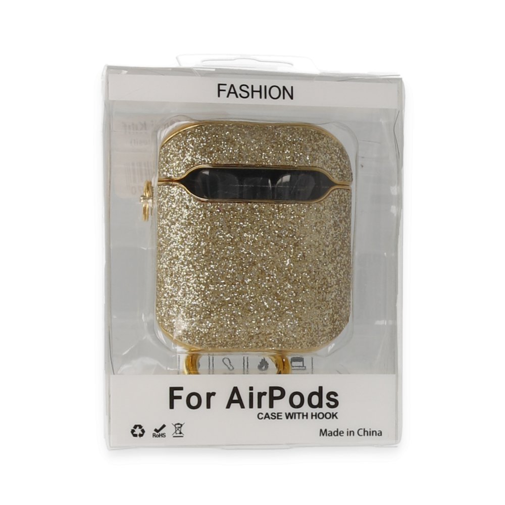 Airpods 2 (2.nesil) Spell Simli Kılıf - Gold Airpods 2 (2.nesil) Spell Simli Kılıf - Gold