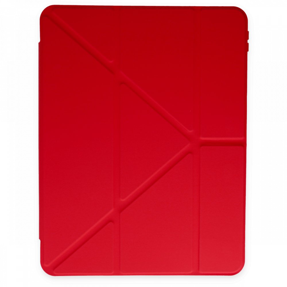  iPad 9.7 (2018) Kılıf Kalemlikli Mars Tablet Kılıfı - Kırmızı