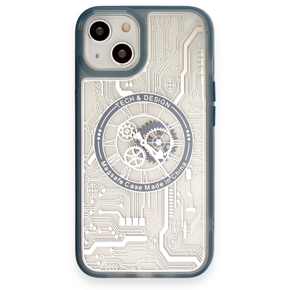  iPhone 14 Kılıf Magic Magneticsafe Silikon - Sierra Blue