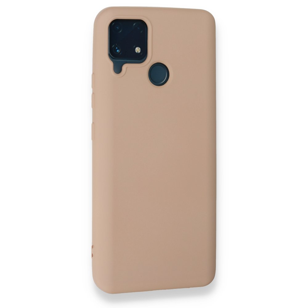 Realme C25s Kılıf Nano içi Kadife Silikon - Pudra