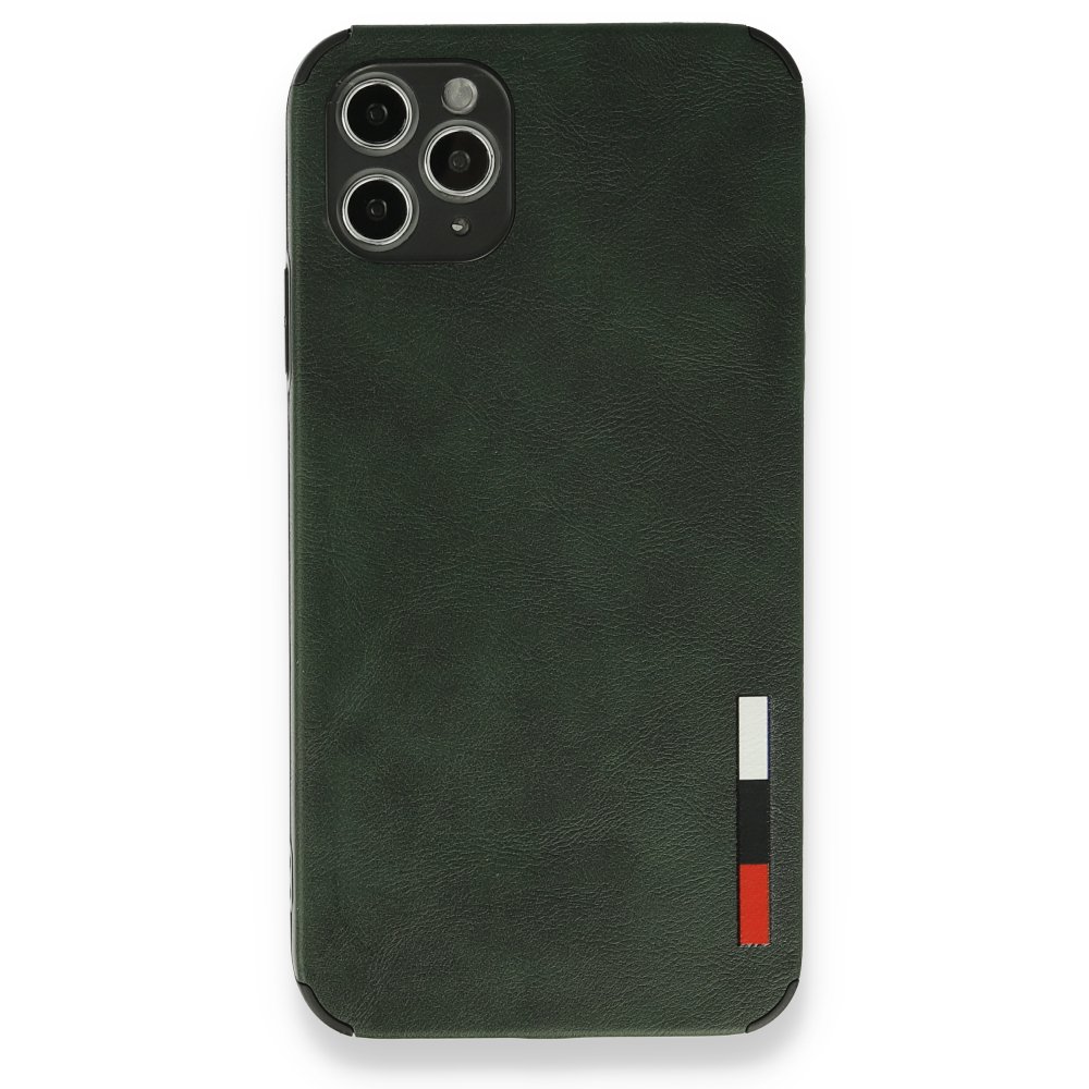 iPhone 11 Pro Kılıf Loop Deri Silikon - Yeşil iPhone 11 Pro Kılıf Loop Deri Silikon - Yeşil