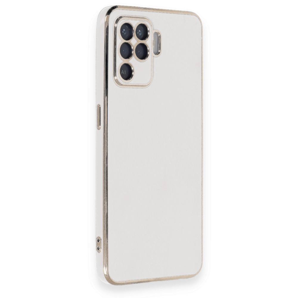  Oppo Reno 5 Lite Kılıf Volet Silikon - Beyaz