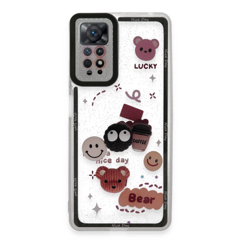 Redmi Note 11S Kılıf Sweet Desenli Silikon Kapak - Sarı