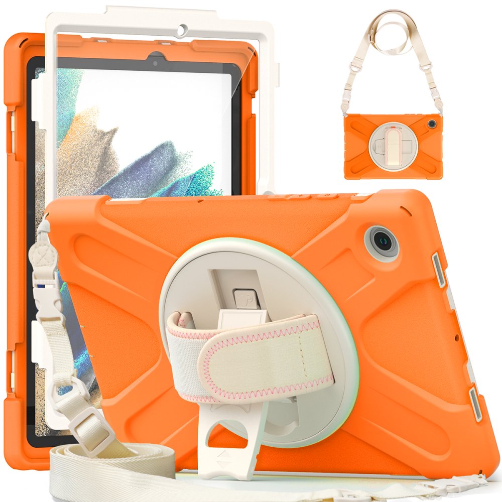  Samsung Galaxy X200 Tab A8 10.5 Kılıf Amazing Tablet Kapak - Turuncu