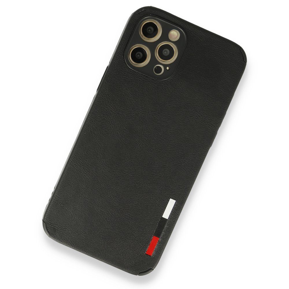  iPhone 12 Pro Max Kılıf Loop Deri Silikon - Siyah