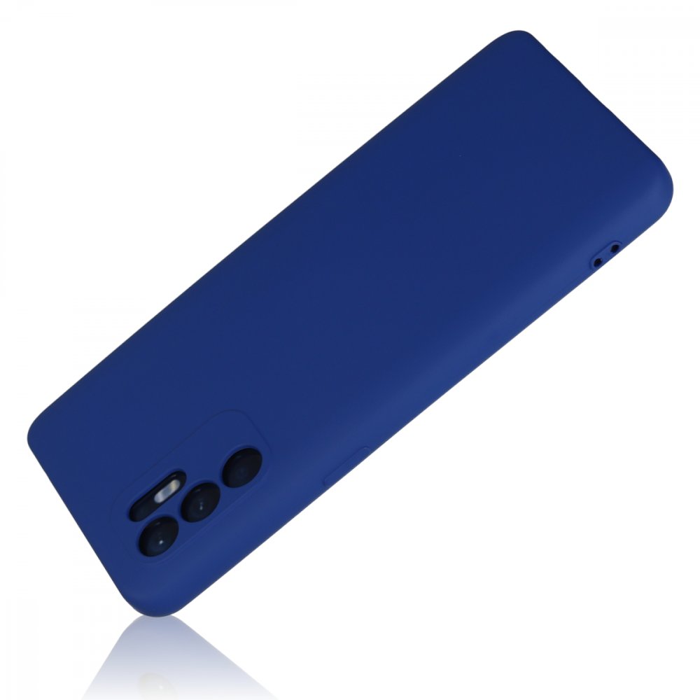  Oppo Reno 6 Kılıf Nano içi Kadife Silikon - Mavi