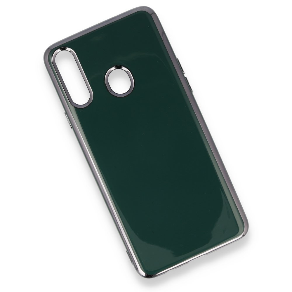  Samsung Galaxy A20S Kılıf İkon Silikon - Koyu Yeşil