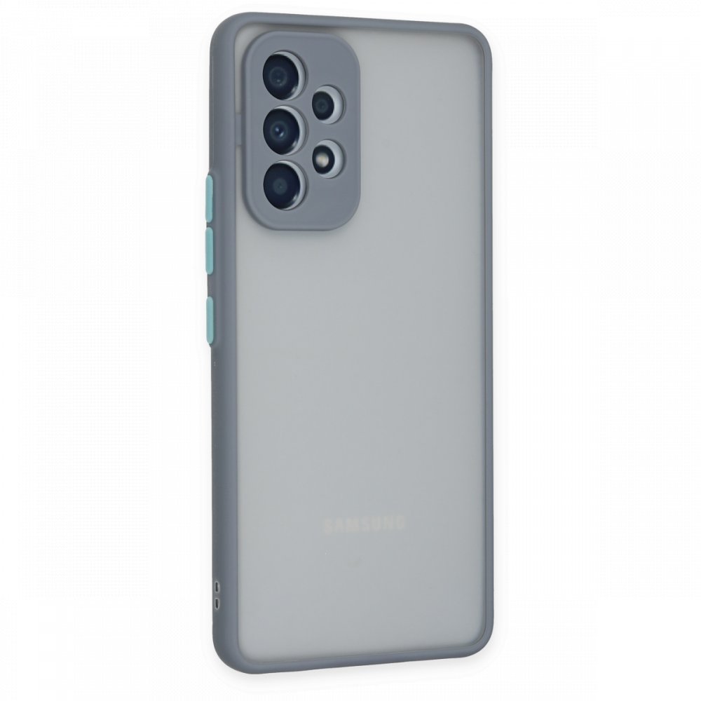  Samsung Galaxy A53 5G Kılıf Montreal Silikon Kapak - Gri