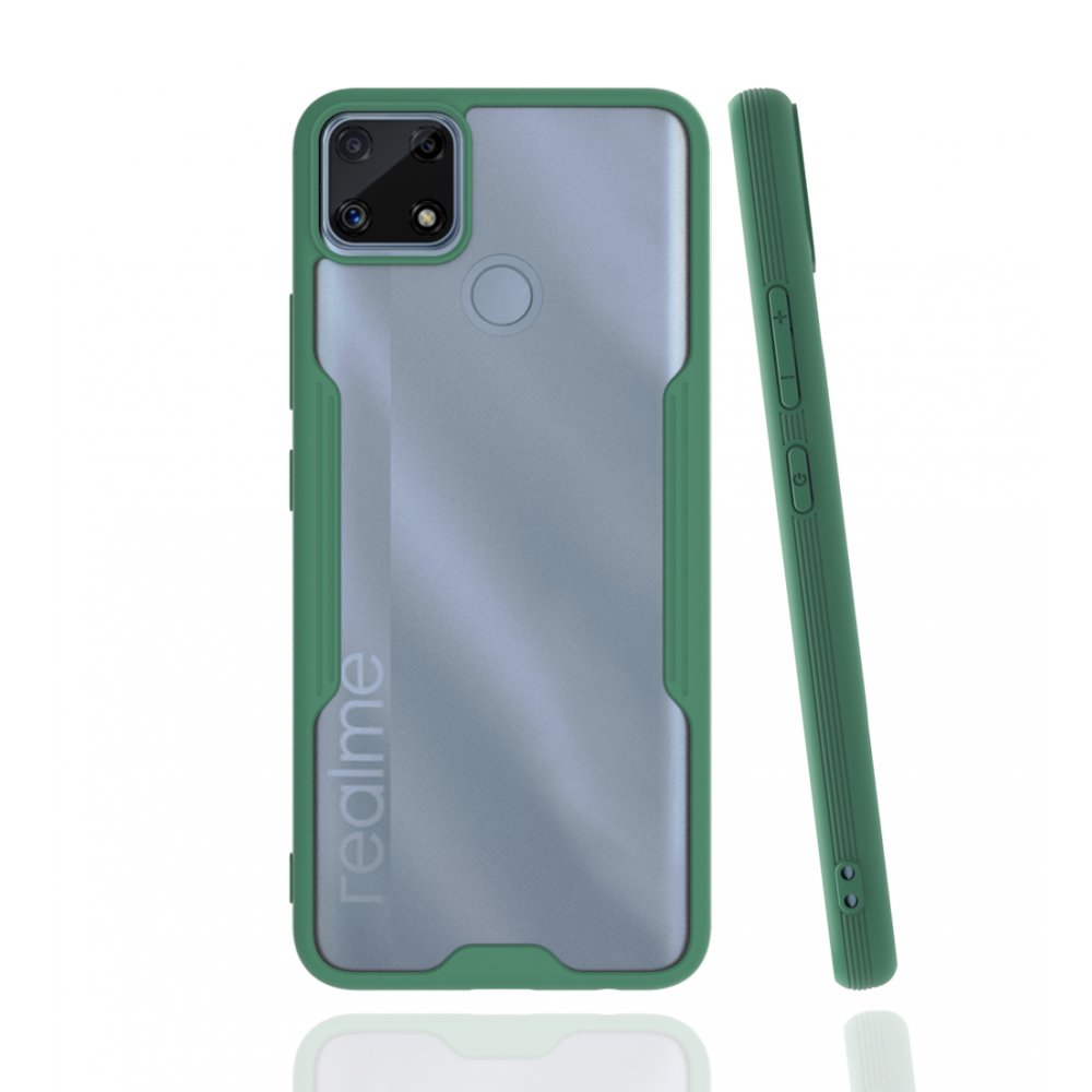  Realme C25s Kılıf Platin Silikon - Yeşil