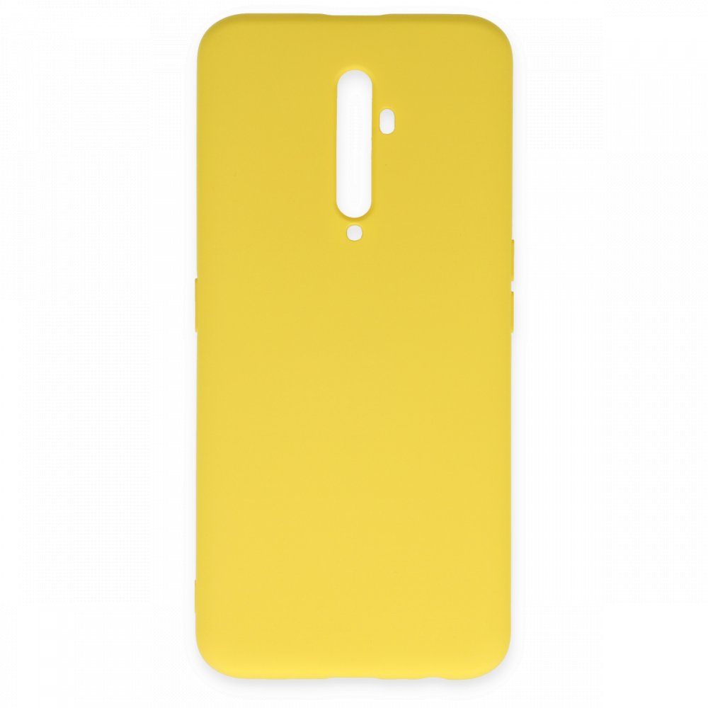  Oppo Reno 2Z Kılıf Nano içi Kadife Silikon - Sarı