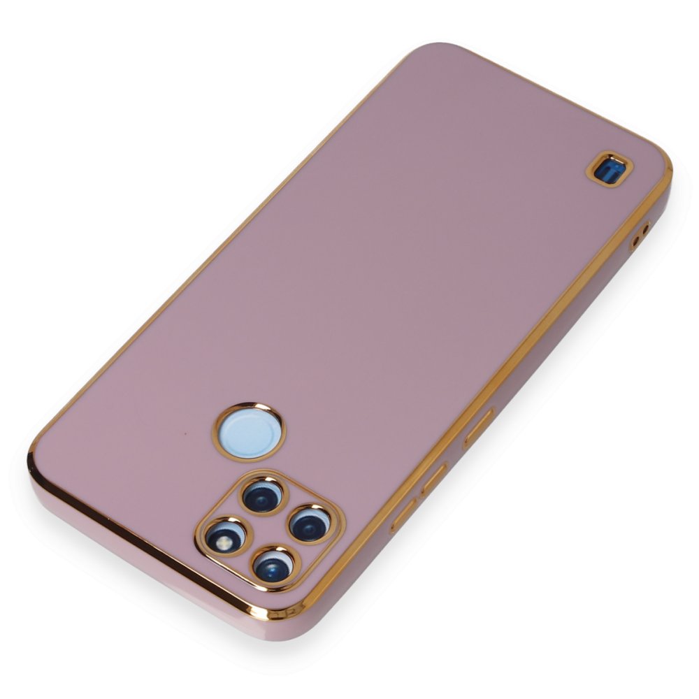  Realme C21Y Kılıf Volet Silikon - Mor