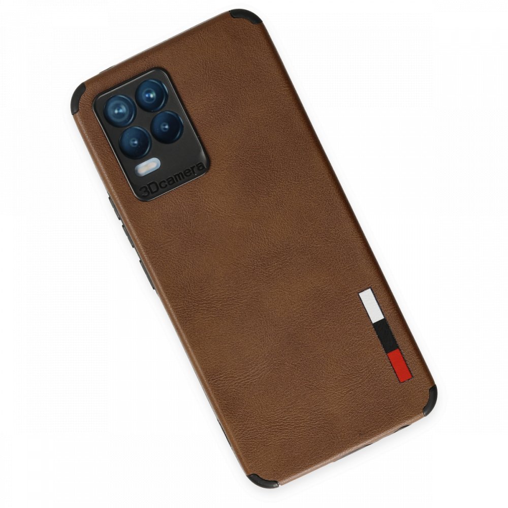 Realme 8 Kılıf Loop Deri Silikon - Kahverengi Realme 8 Kılıf Loop Deri Silikon - Kahverengi