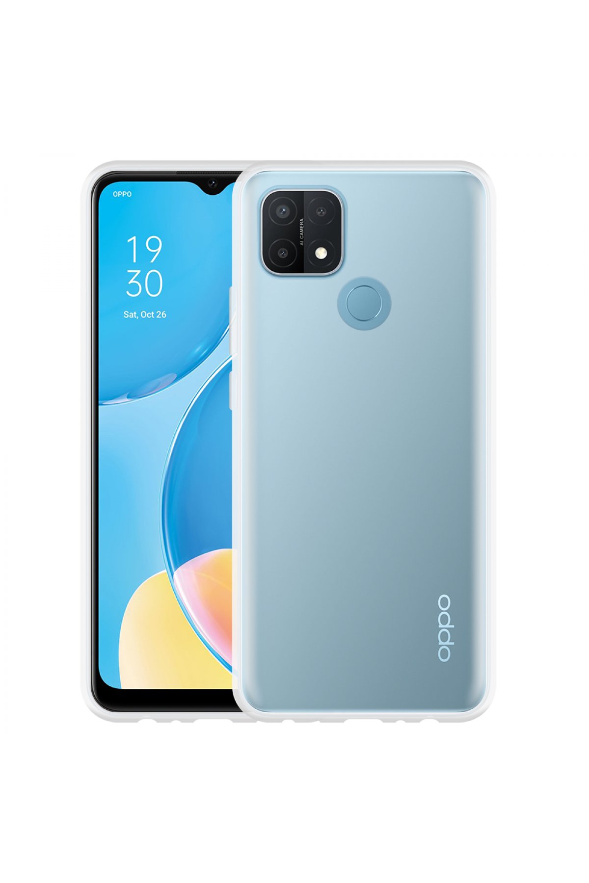  Oppo A15S Kılıf Deluxe 2mm Şeffaf Silikon