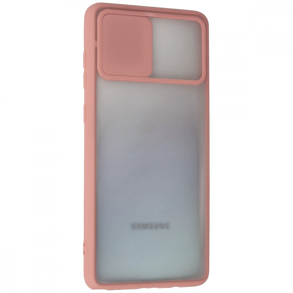  Samsung Galaxy A81 / Note 10 Lite Kılıf Palm Buzlu Kamera Sürgülü Silikon - Pembe
