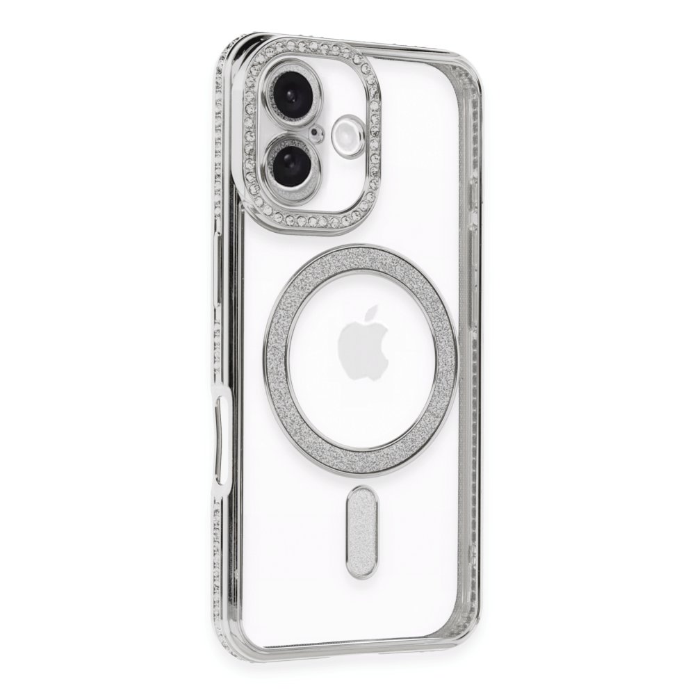 iPhone 16 Plus Kılıf Joke Simli Magneticsafe Kılıf - Gümüş iPhone 16 Plus Kılıf Joke Simli Magneticsafe Kılıf - Gümüş