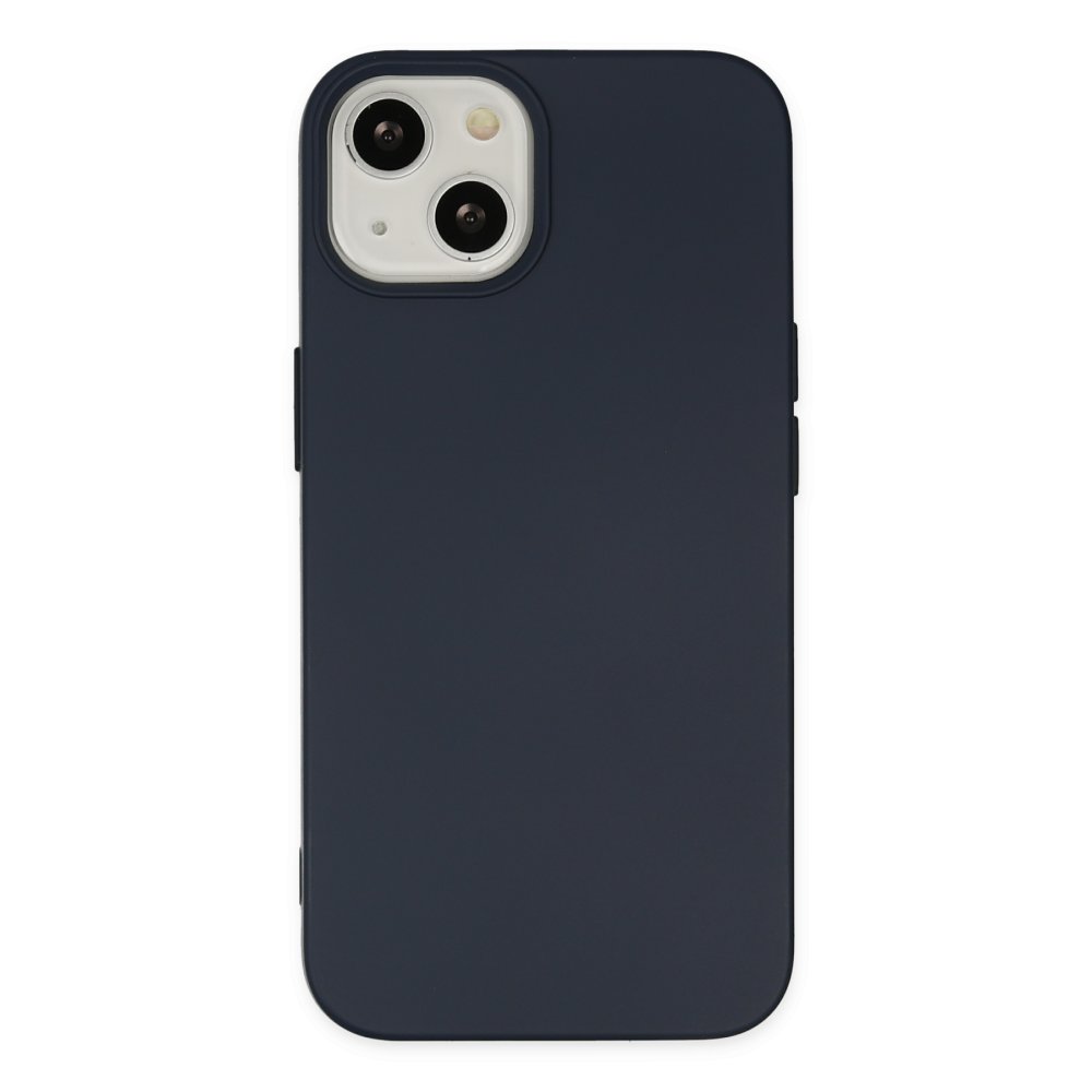  iPhone 14 Plus Kılıf Nano içi Kadife Silikon - Lacivert
