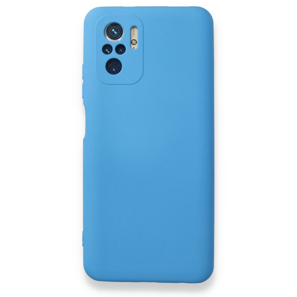 Redmi Note 10S Kılıf Nano içi Kadife Silikon - Mavi