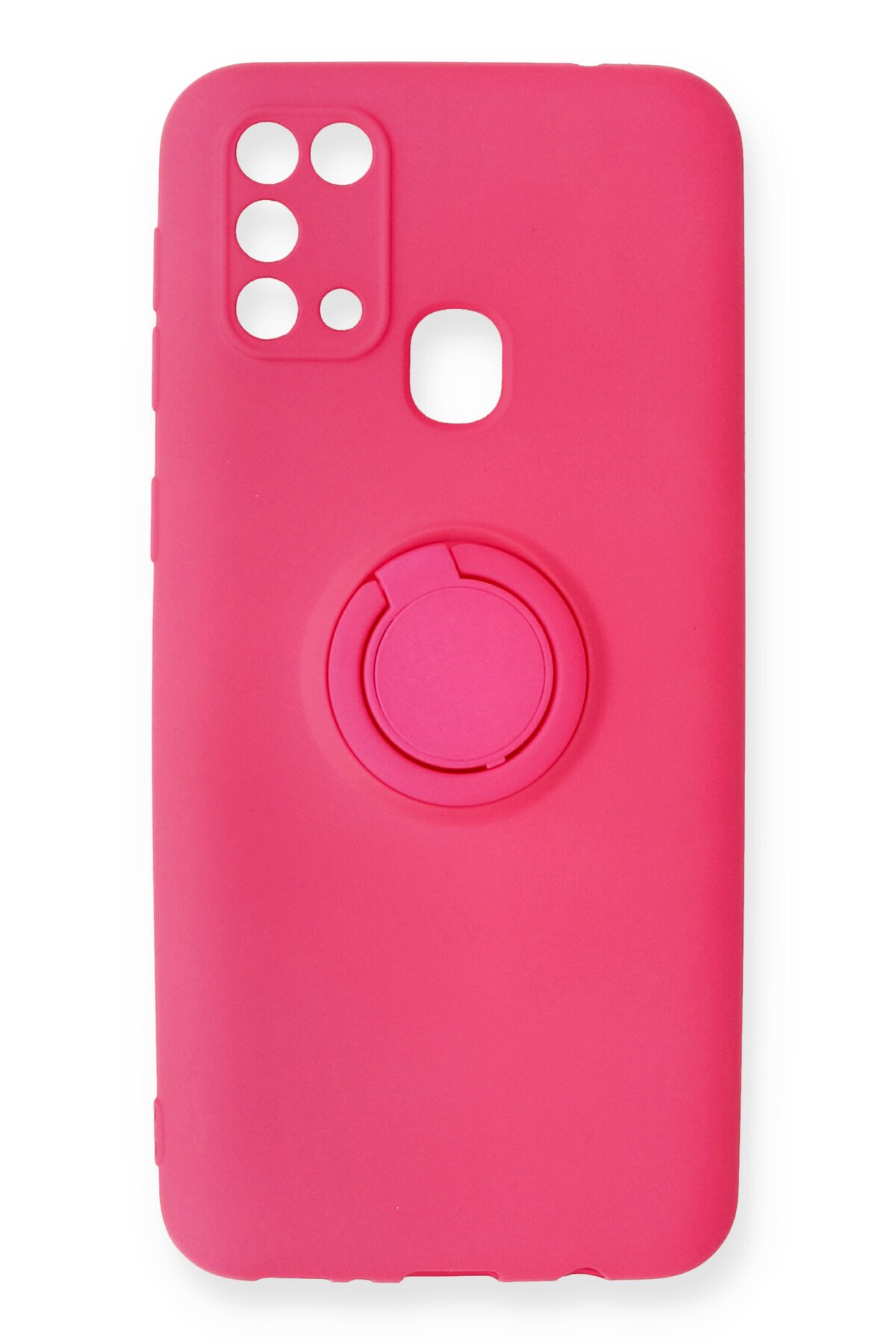  Samsung Galaxy M31 Kılıf Viktor Yüzüklü Silikon - Pembe